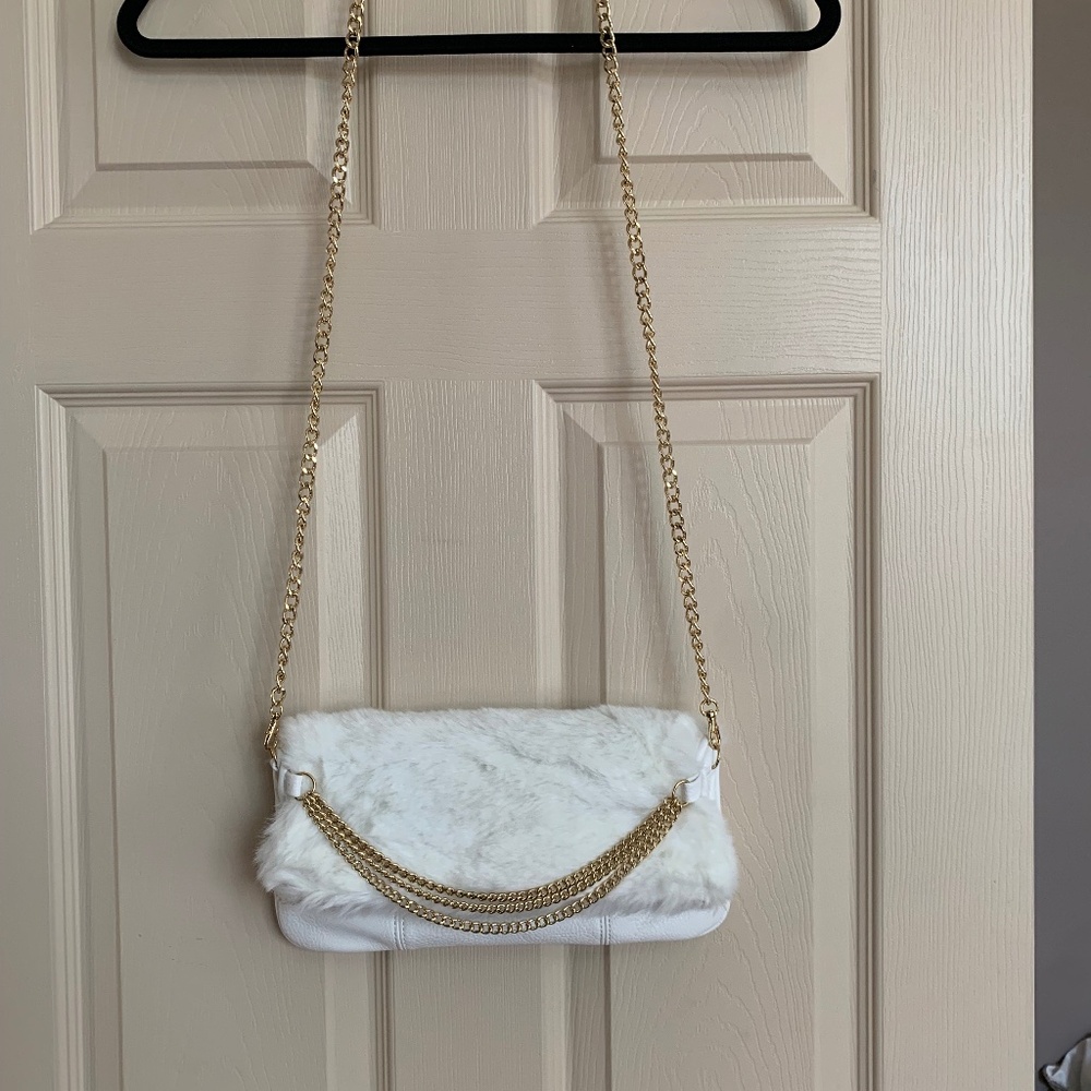 Cache Ivory Foldover Flap Crossbody Handbag